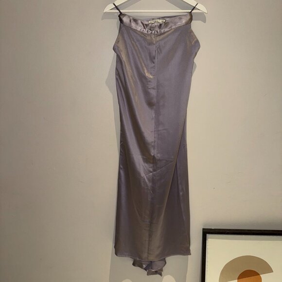 vintage fishtail maxi skirt with bead button - Picture 2 of 6